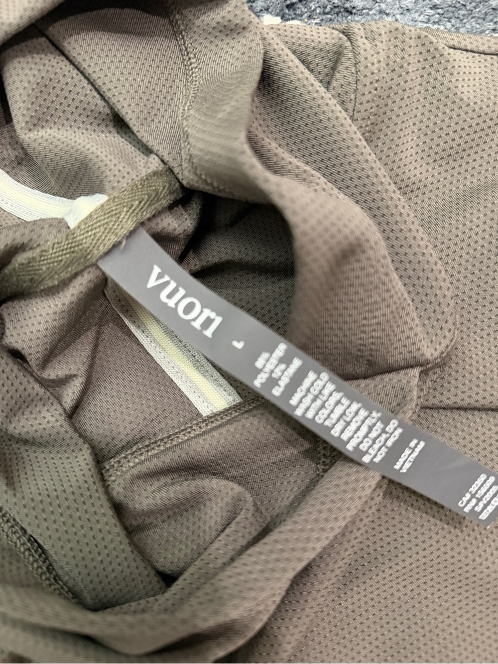 Vuori Taupe/Grey Performance Hoodie - Picture 2 of 2